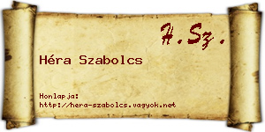 Héra Szabolcs névjegykártya